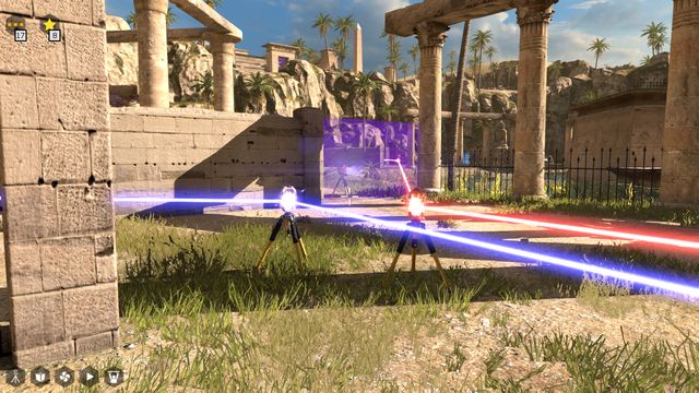 As soon as you are at the other side, using connectors, you can easily redirect the two beams from the buttons, where there is the Star - World 2 | All Stars - All Stars - The Talos Principle Game Guide