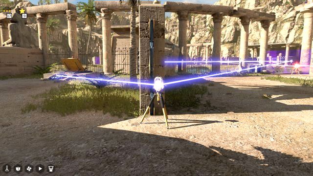 Connect the blue source with the fan that is being powered with the blue beam - World 2 | All Stars - All Stars - The Talos Principle Game Guide