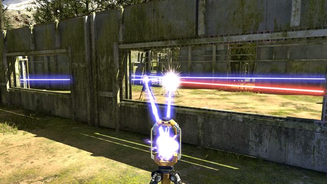 Use the second connector to connect the two connectors and the button - Transfer | Bonus stage - Bonus stage - The Talos Principle Game Guide