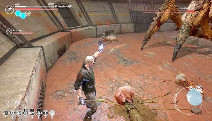 It is a good idea to shoot down the smaller monsters with pistol. - Arena champion - Side quests - The Technomancer Game Guide