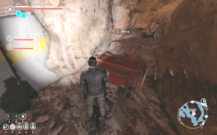 About the halfway from the rover towards the end of the tunnel you will find explosives lying on a box next to a wall. - Fighting for Abundance | Chapter 1 Quests - Chapter 1 quests - The Technomancer Game Guide