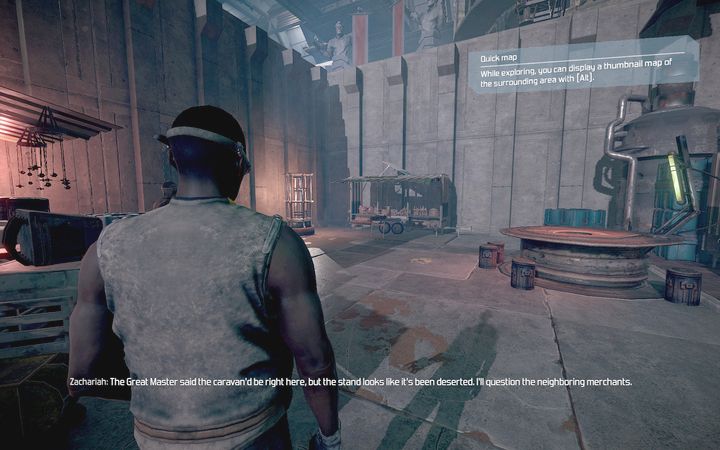 In the central part of the Exchange you will find the place where the caravan should be standing - merchants will direct you there. - Finding Earth | Chapter 1 Quests - Chapter 1 quests - The Technomancer Game Guide