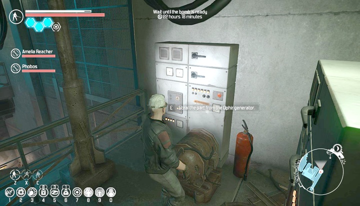 One of the generators in the Ophir - Side quests in the Mutant Valley - Side quests - The Technomancer Game Guide