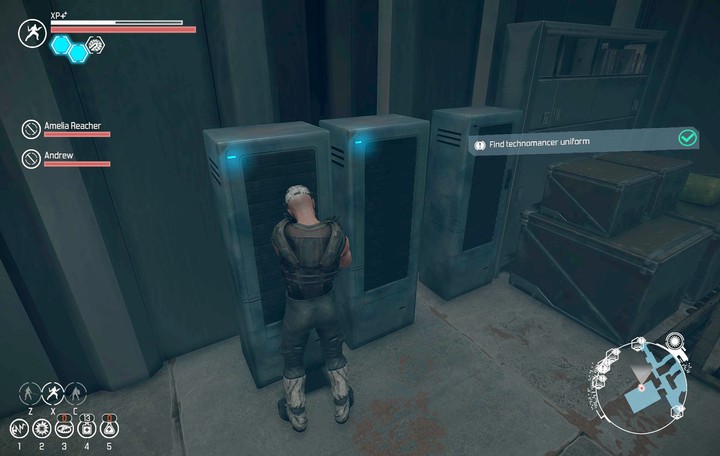 Technomancers outfit can be found in one of the lockers in the chapel. - Side quests in The Caravanserai - Side quests - The Technomancer Game Guide