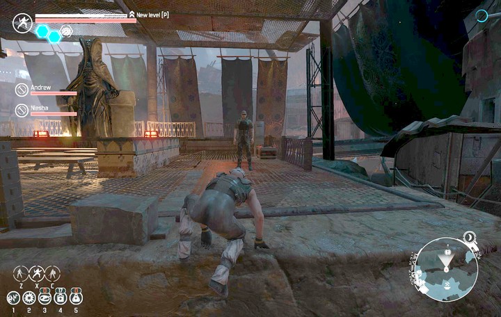 Climb onto the podium behind the Vicars back - Side quests in The Caravanserai - Side quests - The Technomancer Game Guide