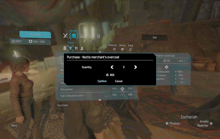 Buy 3 overcoats and equip the whole team with them. - Side quests in The Caravanserai - Side quests - The Technomancer Game Guide