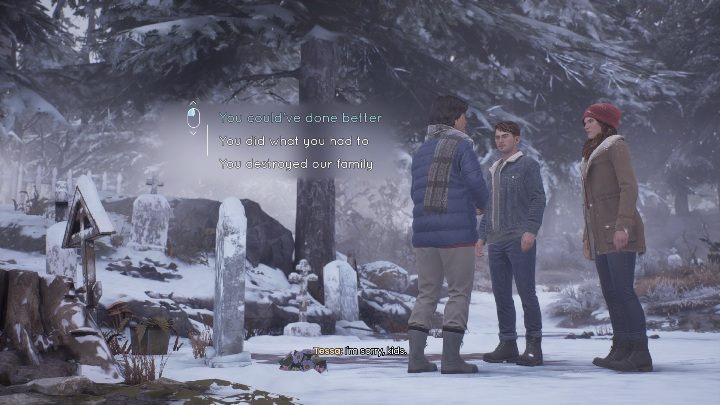 Youll learn a lot about your past and your mother during the conversation - Tell Me Why: Cemetery, walkthrough - Chapter 2 Family Secrets - Chapter 2 Family Secrets - Tell Me Why Guide, Walkthrough