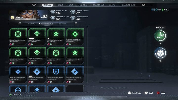 You can check your progress of daily missions in the character menu by opening the Objectives tab and then the Challenges category - Marvels Avengers: Factions - Basics - Marvels Avengers Guide