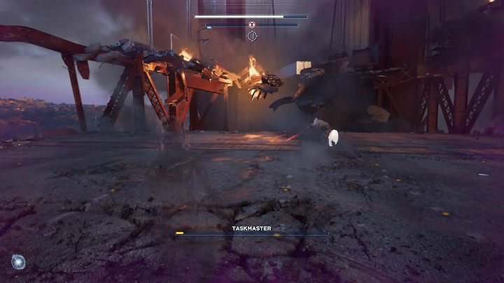 In the final stage of the duel, you will have to use the Veil Of Shadows Heroic Ability to disappear from your opponents field of view - Marvels Avengers: The light that failed, walkthrough - Gold Coast - Marvels Avengers Guide