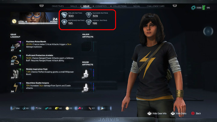 1 - Marvels Avengers: Attributes, combat ratings - Character development - Marvels Avengers Guide