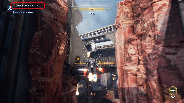 Note that this phase of the mission has also been time-limited - Marvels Avengers: Armor chase, walkthrough - Utah Badlands - Marvels Avengers Guide