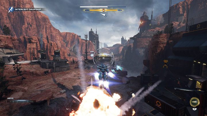 As soon as you arrive to the landing zone you will watch a short cutscene - Marvels Avengers: Armor chase, walkthrough - Utah Badlands - Marvels Avengers Guide