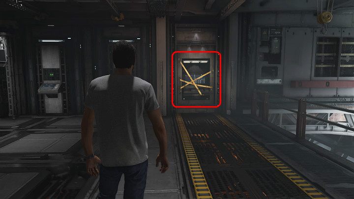 Reach the upper floor of the lab and walk to the terminal taped up with yellow tape - Marvels Avengers: Testing 1, 2, 3, walkthrough - Earth Orbit - Marvels Avengers Guide