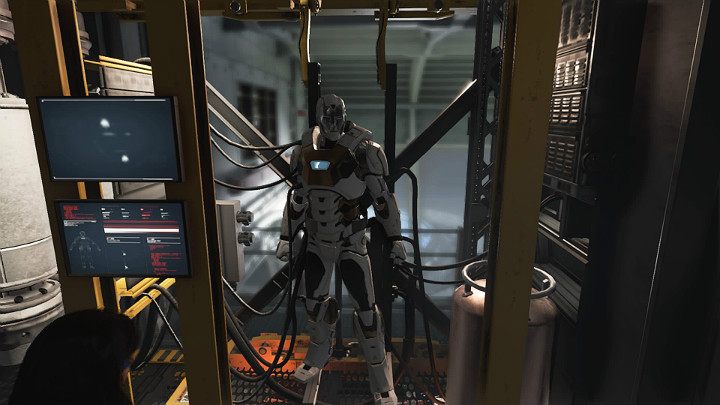 The seemingly unused terminal turned out to be Tonys retractable closet in which Starboost armor was hidden - Marvels Avengers: Testing 1, 2, 3, walkthrough - Earth Orbit - Marvels Avengers Guide