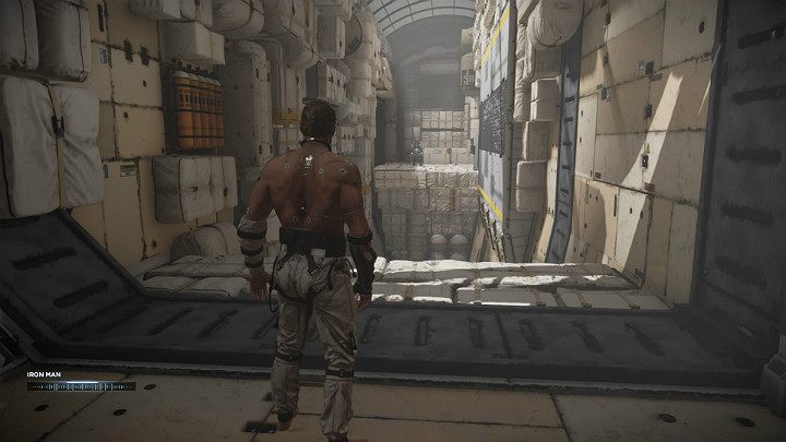 When you get to the corridor with a really big gap in the floor, you have to bounce off the wall and grab onto the one on the right side - Marvels Avengers: Testing 1, 2, 3, walkthrough - Earth Orbit - Marvels Avengers Guide