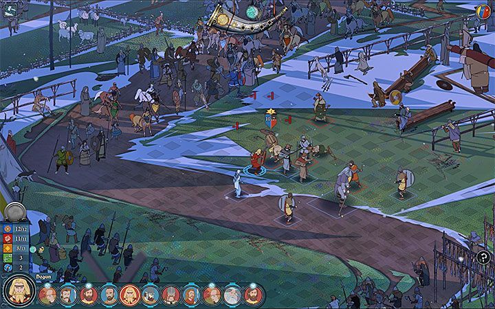 On the way to the gate your party can also be stopped by a woman who accuses you of murdering Dredges - Chapter 20 | Chapters walkthrough for The Banner Saga 3 - Walkthrough - The Banner Saga 3 Game Guide