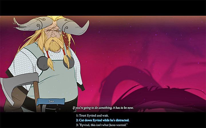ENDING 5 - This variant is available only when you lose the final fight with Bolverk (chapter 21) - all the Ravens and other heroes except Iver, Juno and Eyvind are dead - Chapter 22 - Endings | Chapters walkthrough for The Banner Saga 3 - Walkthrough - The Banner Saga 3 Game Guide