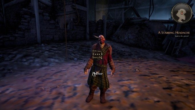 After the conversation, you will get the Eye of the Storm sword and end the quest - A Stabbing Headache | Side Quests in The Bards Tale 4 - Side Quests - The Bards Tale 4 Game Guide