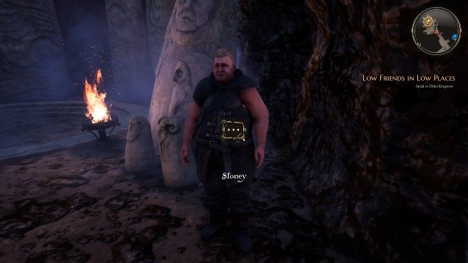 He will ask you to play the Wildland Whistle song at the stones nearby - Take the Highroad | Side Quests in The Bards Tale 4 - Side Quests - The Bards Tale 4 Game Guide