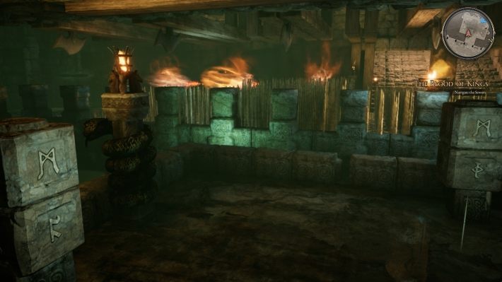 Left of the tokens, theres a puzzle with gears, which navigates the traps - Blood of Kings | The Bards Tale 4 Main Quest Walkthrough - Main Quests - The Bards Tale 4 Game Guide