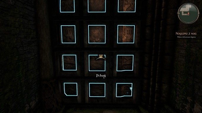 A secret passage has been already unlocked by pressing a button The stone has to be pushed through the bars. - Stones to push | Stone puzzles in The Bards Tale 4 - Puzzles - The Bards Tale 4 Game Guide