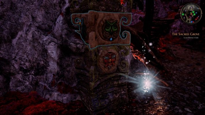 First, rotate the second totem like this - The Sacred Grove | The Bards Tale 4 Main Quest Walkthrough - Main Quests - The Bards Tale 4 Game Guide