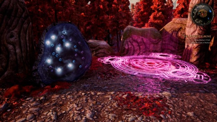 You must solve another puzzle - place the stone glyphs on the correct pedestals - The Sacred Grove | The Bards Tale 4 Main Quest Walkthrough - Main Quests - The Bards Tale 4 Game Guide