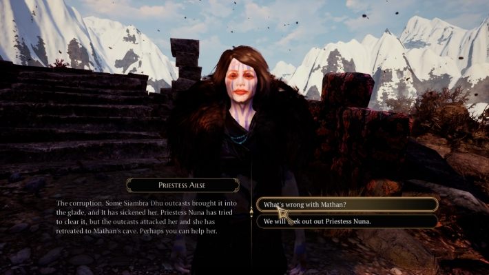 You can find Nuna right after you go down the stairs - The Sacred Grove | The Bards Tale 4 Main Quest Walkthrough - Main Quests - The Bards Tale 4 Game Guide