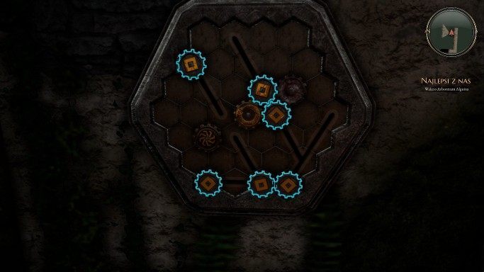 This configuration stops the traps on the top. - Gears | Puzzles in The Bards Tale 4 - Puzzles - The Bards Tale 4 Game Guide