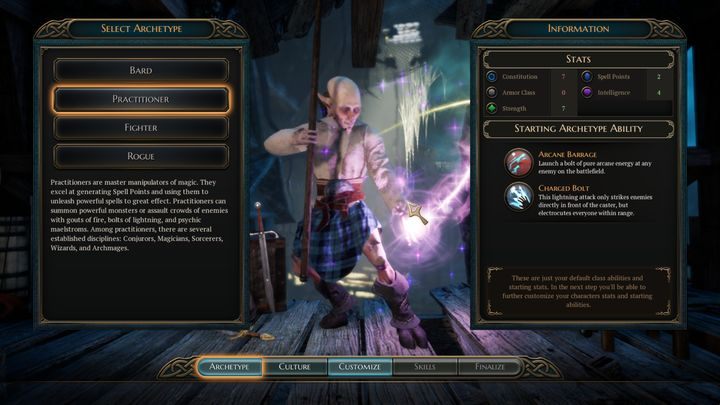 This character class specializes in magic - Practitioner | Character classes in The Bards Tale 4 - Character classes - archetypes - The Bards Tale 4 Game Guide