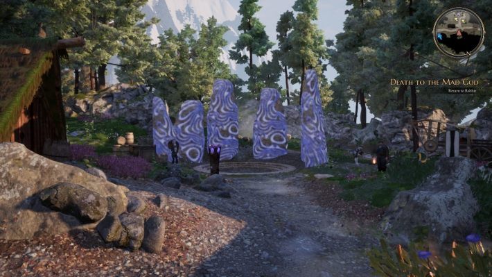 A priestess appears behind Rabbie - Death to the Mad God and The Blessed Lady | The Bards Tale 4 Walkthrough - Main Quests - The Bards Tale 4 Game Guide