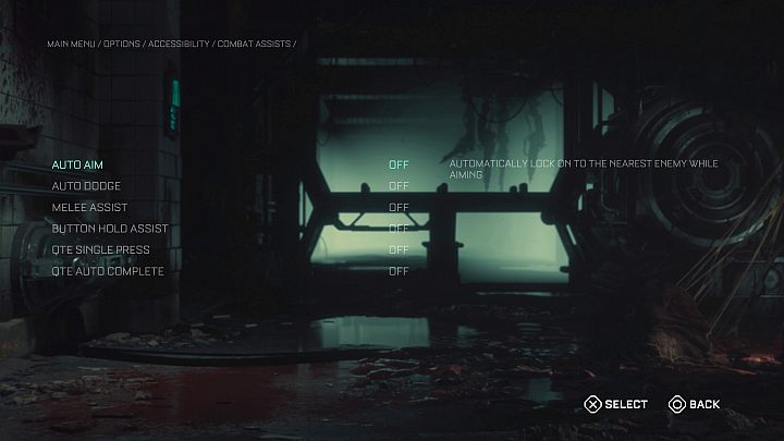 This is one of the tabs of the Accessibility menu - Callisto Protocol: Accessibility Features - Appendix - The Callisto Protocol Guide