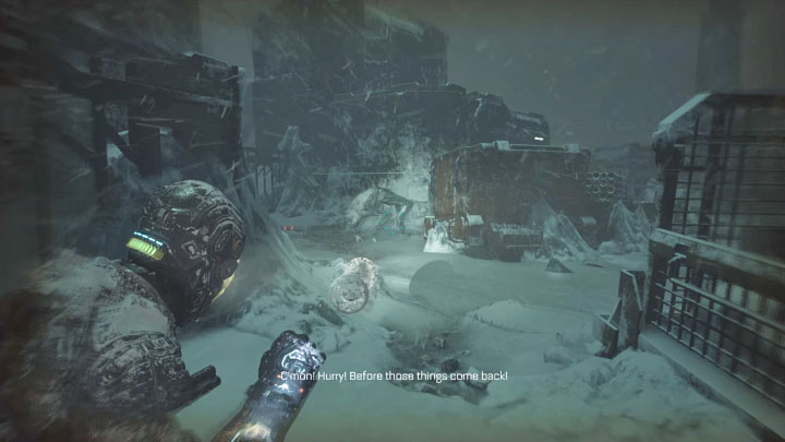 In the new location, you will hear an employee's voice through the megaphone - Callisto Protocol: Lost - Walkthrough - The Callisto Protocol Guide