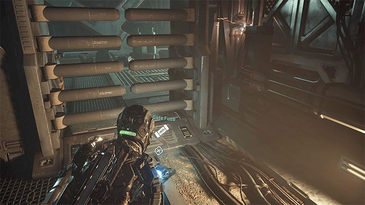 On the new floor, pass under the partially raised door of Prisoner Transfer S408 - Callisto Protocol: Lost - Walkthrough - The Callisto Protocol Guide