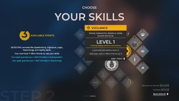1 - Skill trees in The Council | Gameplay basics - Gameplay basics - The Council Game Guide