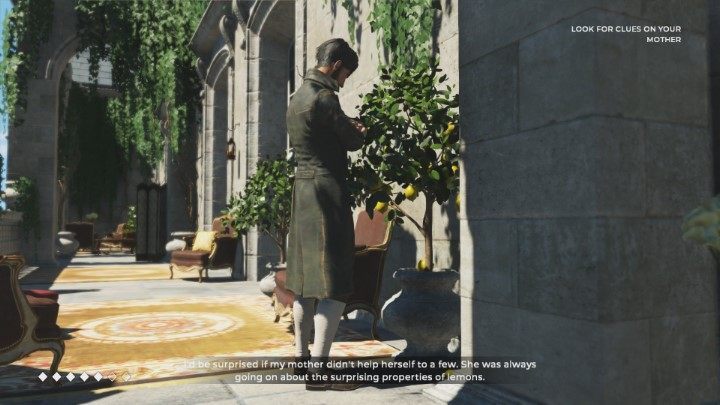 Start by going on the balcony and activate the lemon tree - Chapter 3 Episode 1 The Mad Ones - Guide - Episode 1 - The Mad Ones - The Council Game Guide