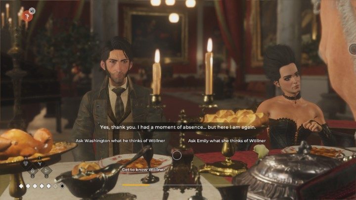 You participate in a banquet with all other guests of Lord Mortimer - Chapter 3 Episode 1 The Mad Ones - Guide - Episode 1 - The Mad Ones - The Council Game Guide