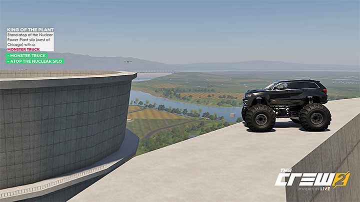 Description: Stand atop of the Nuclear Power Plant silo (west of Chicago) with a Monster Truck - The Crew 2: Album - Freestyle - The Crew 2: Photo Ops - The Crew 2 Game Guide