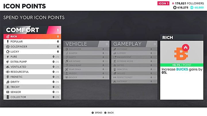That is not all - reaching a new Icon level gives you 1 icon point - The Crew 2: Icon levels - The Crew 2: Career mode - The Crew 2 Game Guide