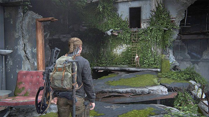 It is an artifact and you can find it during a long climb, which involves, among other things, using the ladder shown in the picture - The Last of Us 2: The Shortcut - collectibles, artefacts, coins - Seattle Day 2 - Abby - The Last of Us 2 Guide