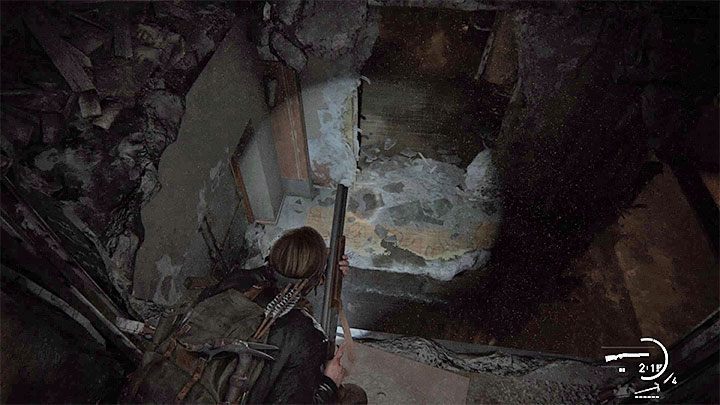 The secret is found after jumping to the 11th floor of a ruined skyscraper - The Last of Us 2: The Descent - collectibles, artefacts, coins - Seattle Day 2 - Abby - The Last of Us 2 Guide