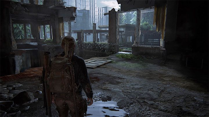 The secret can be found shortly after leaving the dark rooms of the skyscraper and reaching the open air - The Last of Us 2: The Descent - collectibles, artefacts, coins - Seattle Day 2 - Abby - The Last of Us 2 Guide