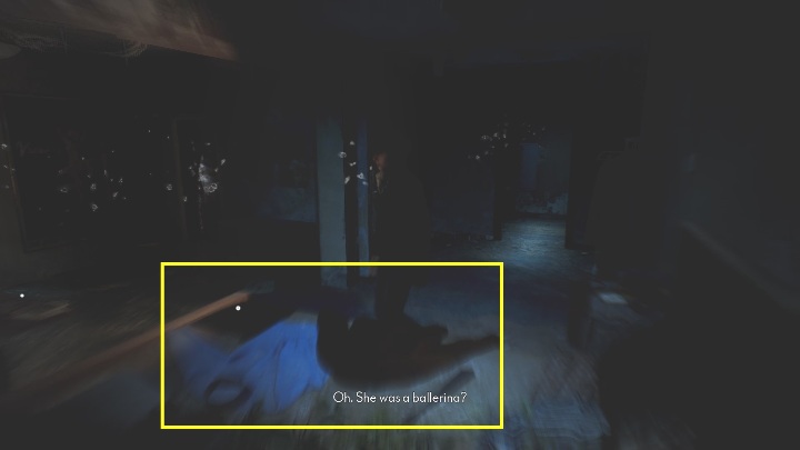 When you reach the ballerina's room, examine the items on her bed and on the table right next to it - The Medium: On the other side of the mirror - walkthrough - Walkthrough - The Medium Guide