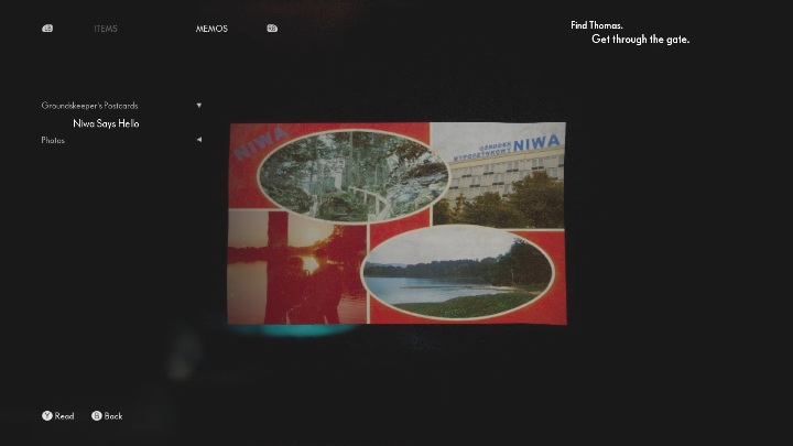 Just enter the building located on the left side of the gate and approach the box standing by the desk - The Medium: Postcards - list - Secrets and Collectibles - The Medium Guide