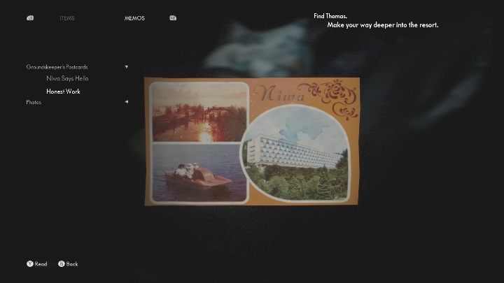 The postcard is in the red car, on the driver's seat - The Medium: Postcards - list - Secrets and Collectibles - The Medium Guide