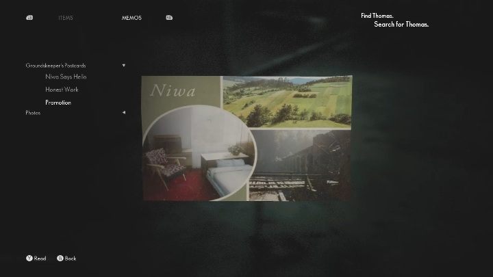 You must turn left and stand near the ashtray - The Medium: Postcards - list - Secrets and Collectibles - The Medium Guide