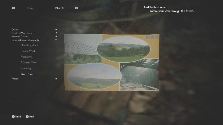 You'll find this postcard as soon as you leave the hotel - The Medium: Postcards - list - Secrets and Collectibles - The Medium Guide