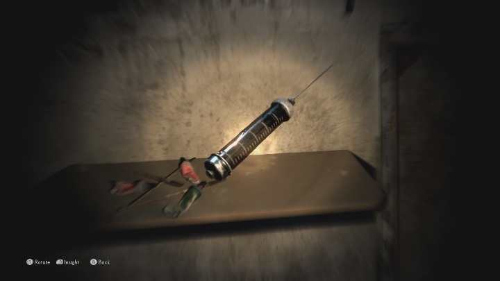 To find this echo, you must examine the syringe - The Medium: Echoes - list - Secrets and Collectibles - The Medium Guide