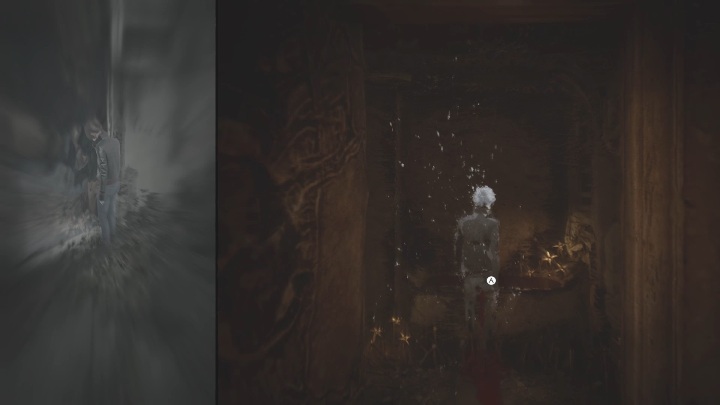 After entering the room, head straight to the door with the hole - The Medium: Encounter with Sadness - walkthrough - Walkthrough - The Medium Guide