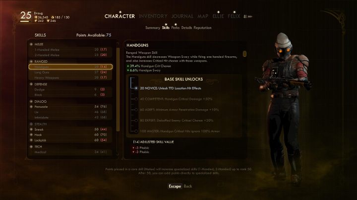 Lack of sleep in Supernova mode negatively affects the characters skills. - How and where to sleep in The Outer Worlds? - FAQ - The Outer Worlds Guide